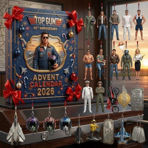 Top Gun Merch 40th Anniversary 2026 Advent Calendar Christmas Tree Ornaments Fans Gifts - Image 2