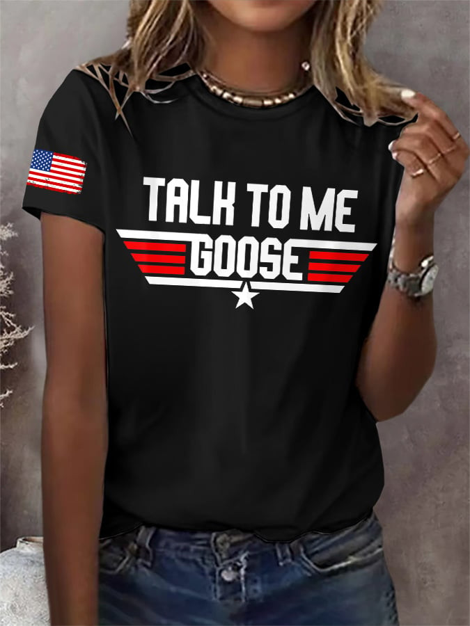 Top Gun Merch 40th Anniversary Apparel Talk To Me Goose Shirt Top Gun Movie Merch Women's