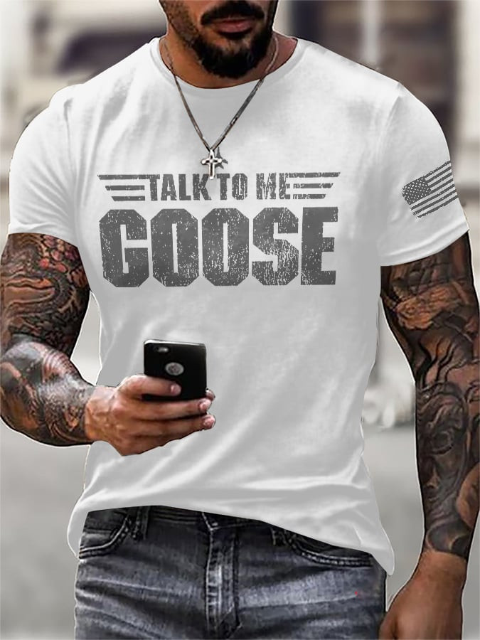 Top Gun Merch 40th Anniversary Shirt Talk To Me Goose T-Shirt Top Gun Movie Merch Men's