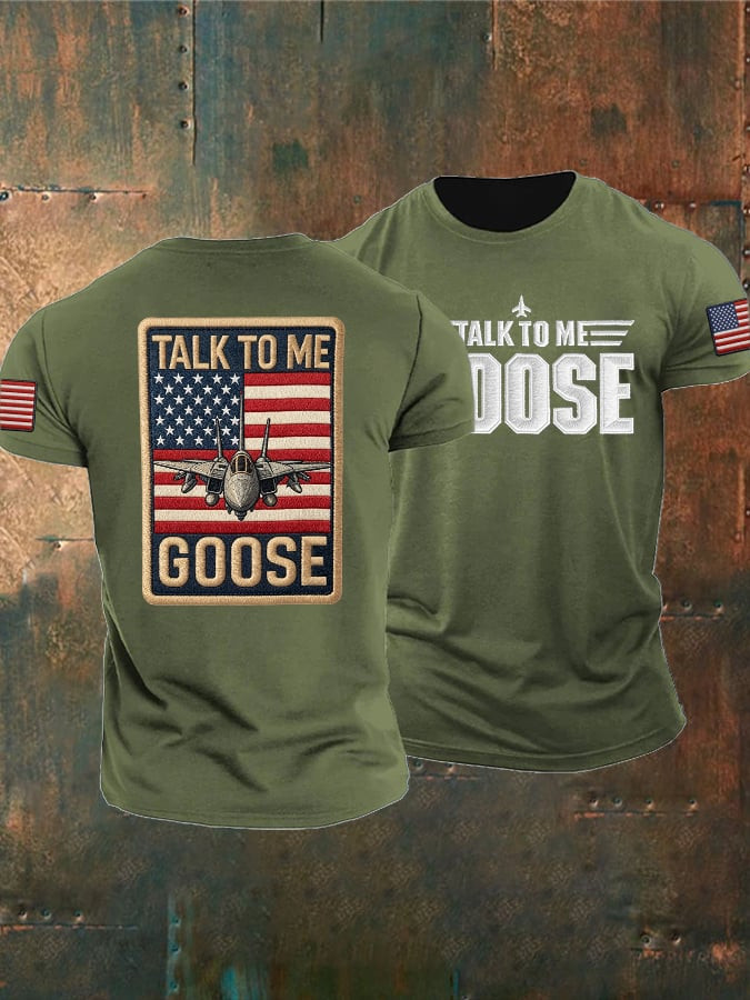 Top Gun Merch 40th Anniversary T-Shirt Talk To Me Goose Shirt Maverick Top Gun Clothing Men's