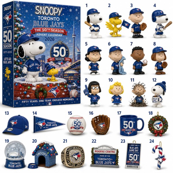 Toronto Blue Jays The 50th Season Advent Calendar 2026 Blue Jays Merch Best Christmas Gifts - Image 2
