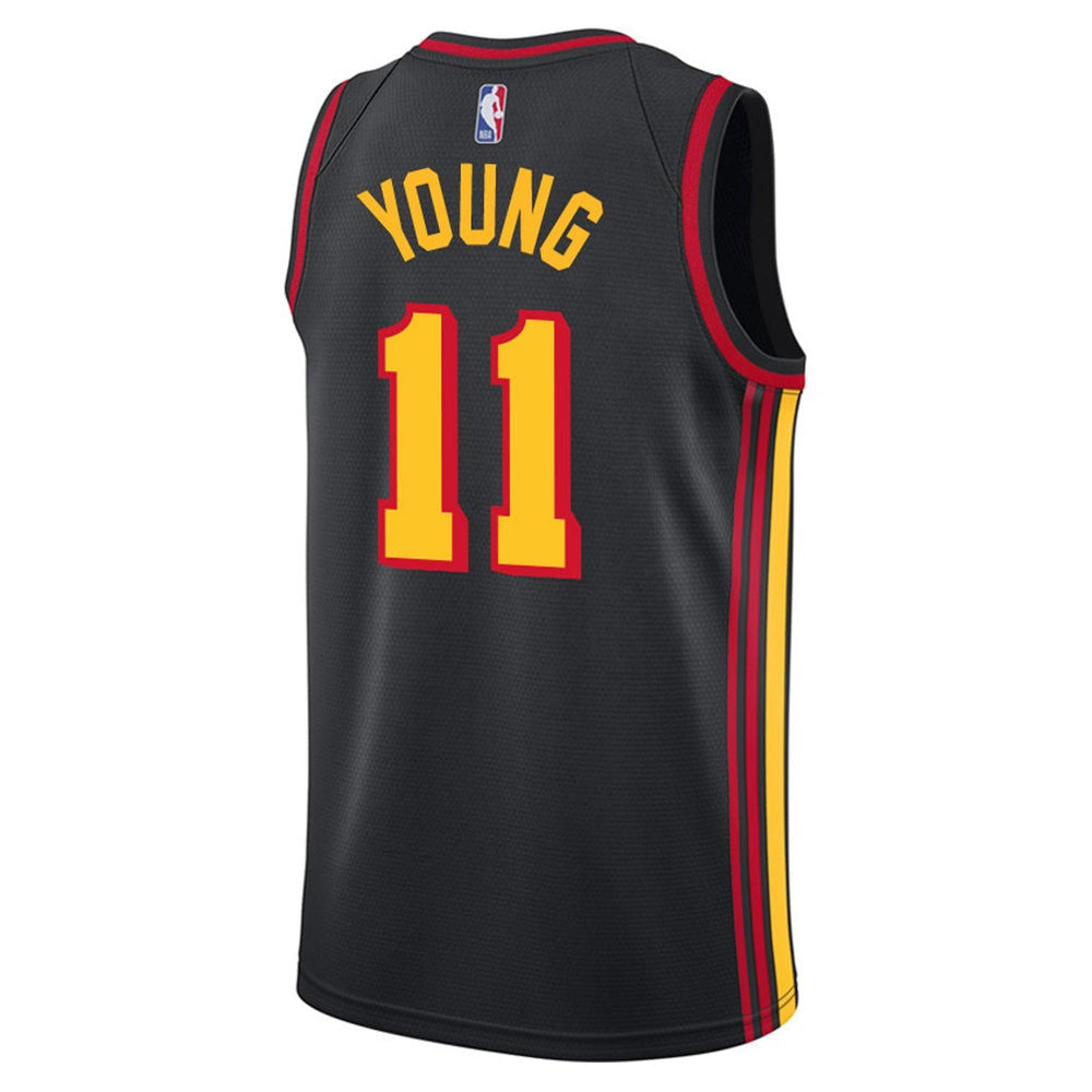 Trae Young Atlanta Hawks 2025 Statement Edition Swingman Jersey - Black 2 Trae Young Atlanta Hawks 2025 Statement Edition Swingman Jersey - Black - Image 2