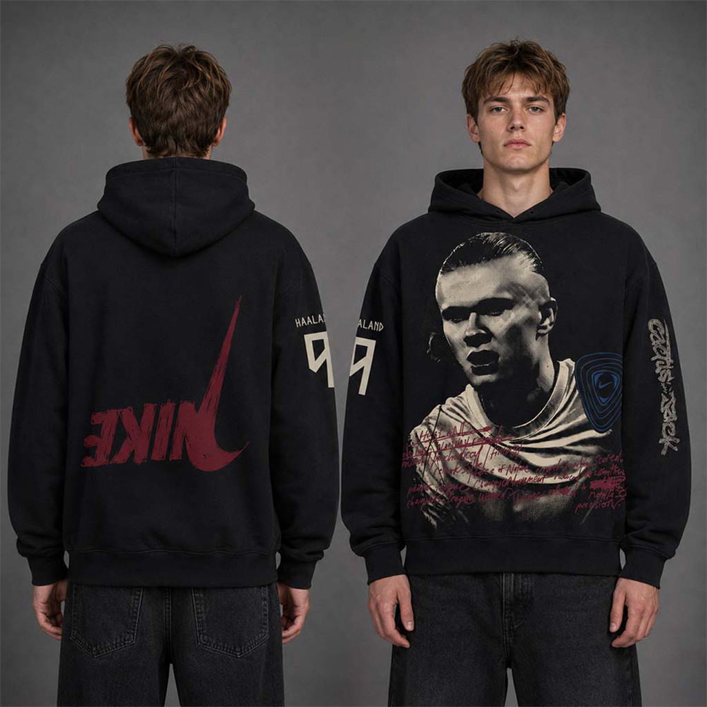 Travis Scott Cactus Jack X Athlete's Series Haaland Hoodie #9 Erling Haaland Merch Him Gifts