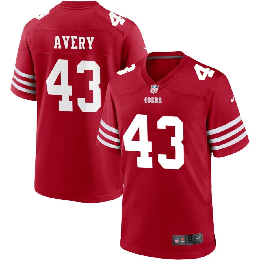 Tre Avery San Francisco 49ers 2025 Jersey - Scarlet