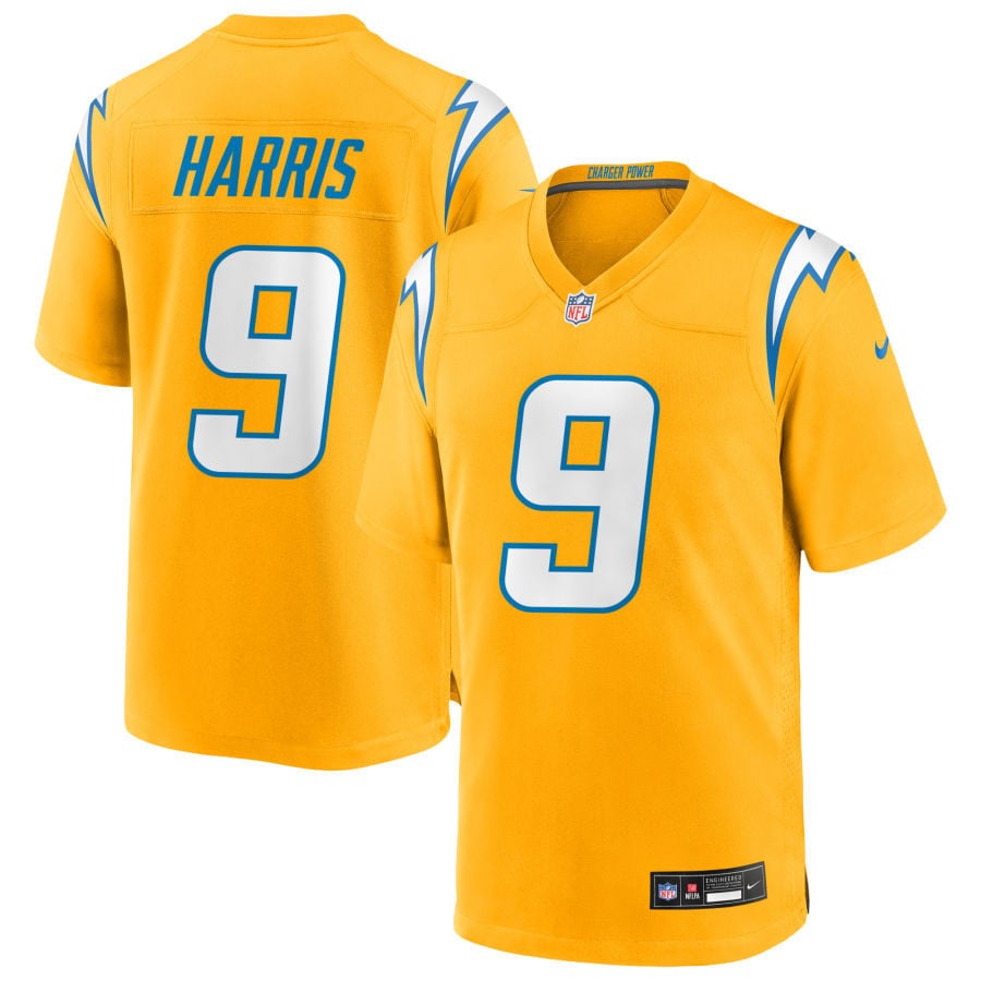 Tre' Harris Los Angeles Chargers 2025 Alternate Charger Power Game Jersey - Gold