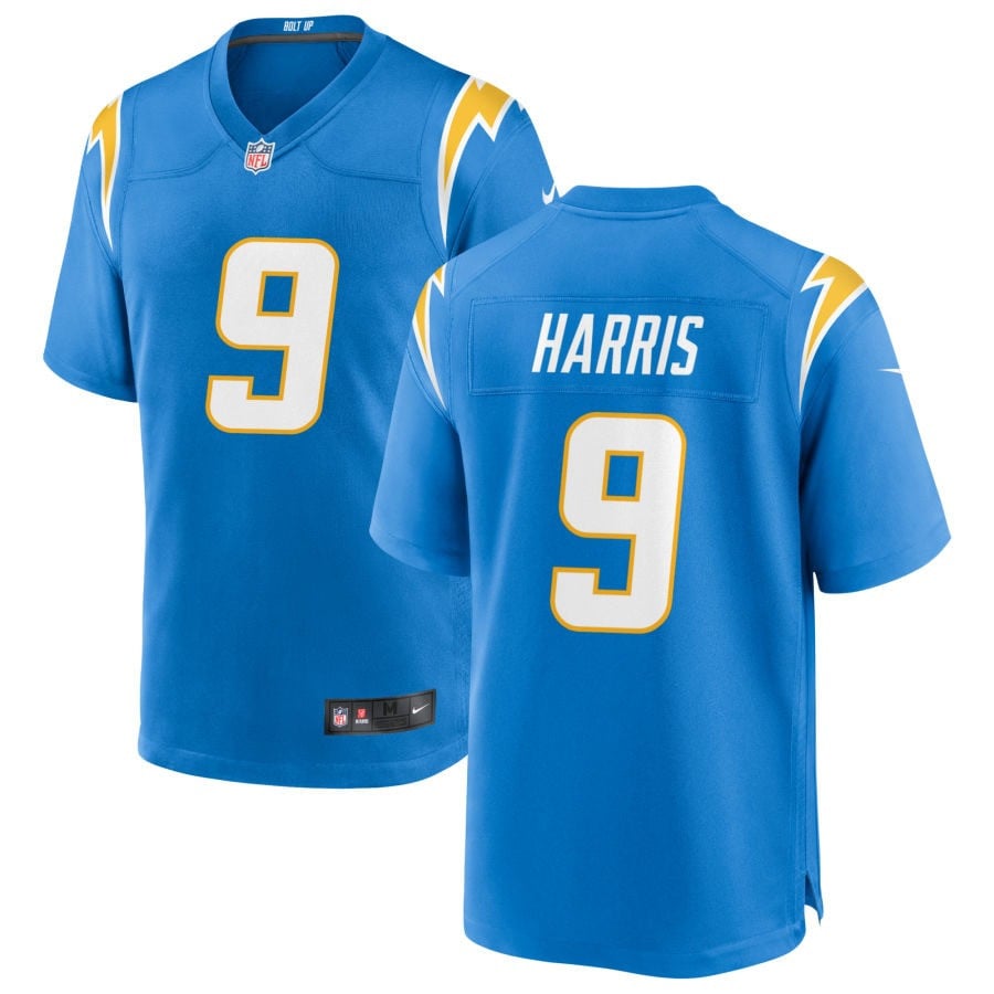 Tre Harris Los Angeles Chargers 2025 Game Jersey - Powder Blue