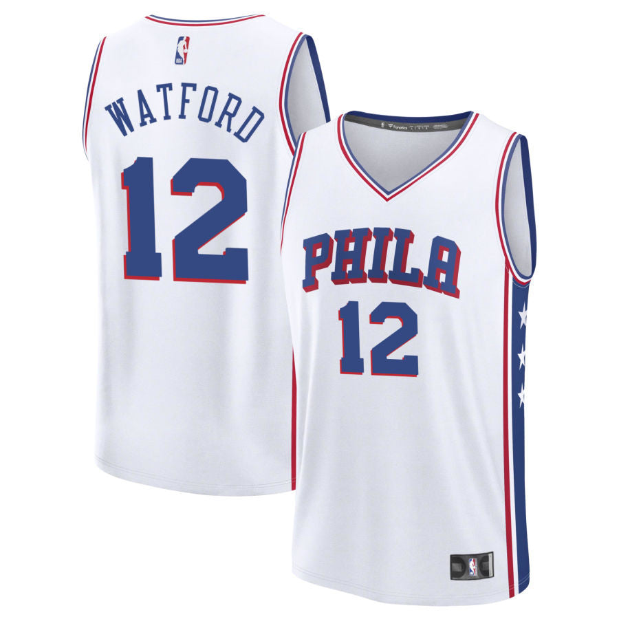 Trendon Watford Philadelphia 76ers 2025 Fast Break Association Edition Jersey - White