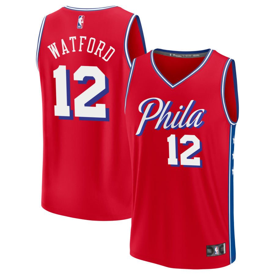 Trendon Watford Philadelphia 76ers 2025 Fast Break Statement Edition Jersey - Red
