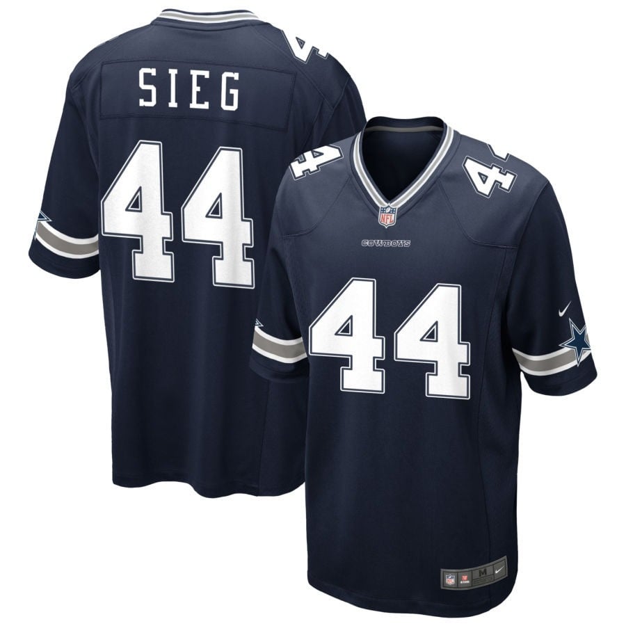 Trent Sieg Dallas Cowboys 2025 Game Jersey - Navy