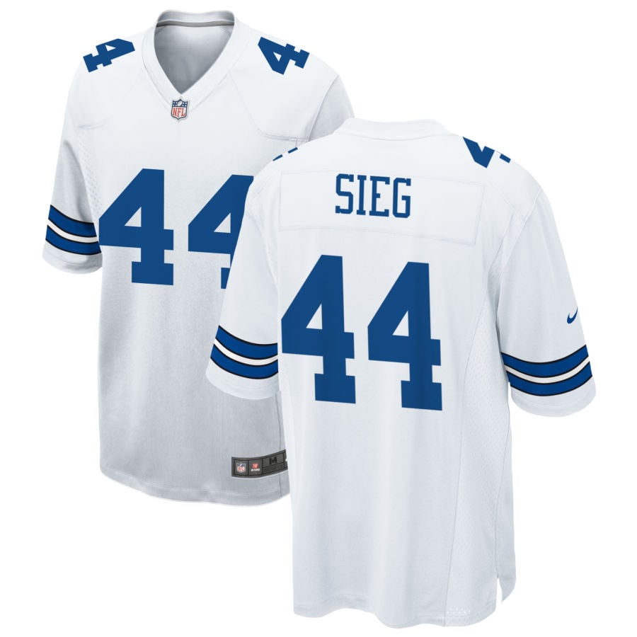 Trent Sieg Dallas Cowboys 2025 Game Jersey - White
