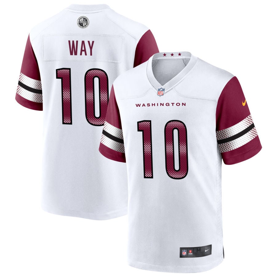 Tress Way Washington Commanders 2025 Game Player Jersey - White
