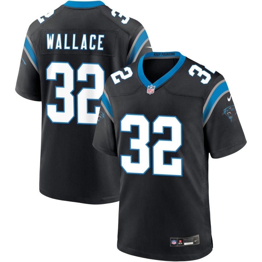 Trevin Wallace Carolina Panthers 2025 Game Jersey - Black