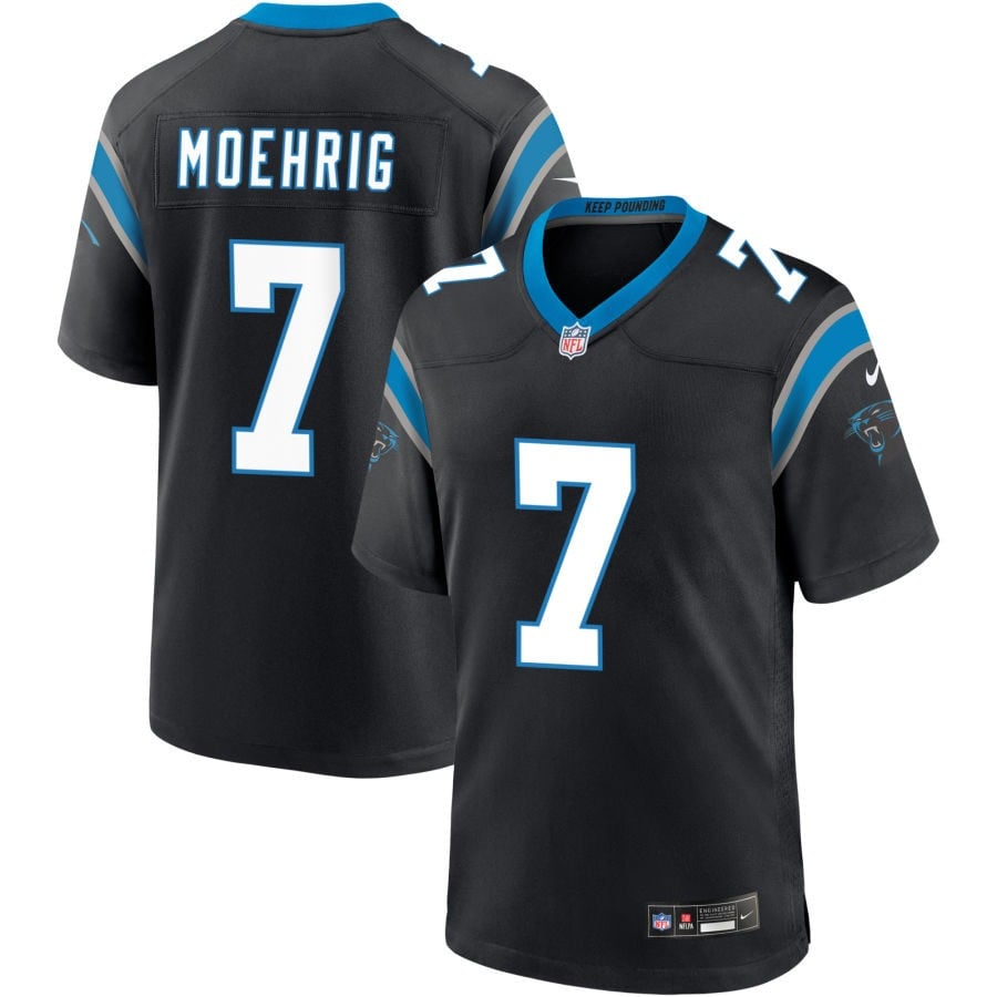 Tre'von Moehrig Carolina Panthers 2025 Game Jersey - Black