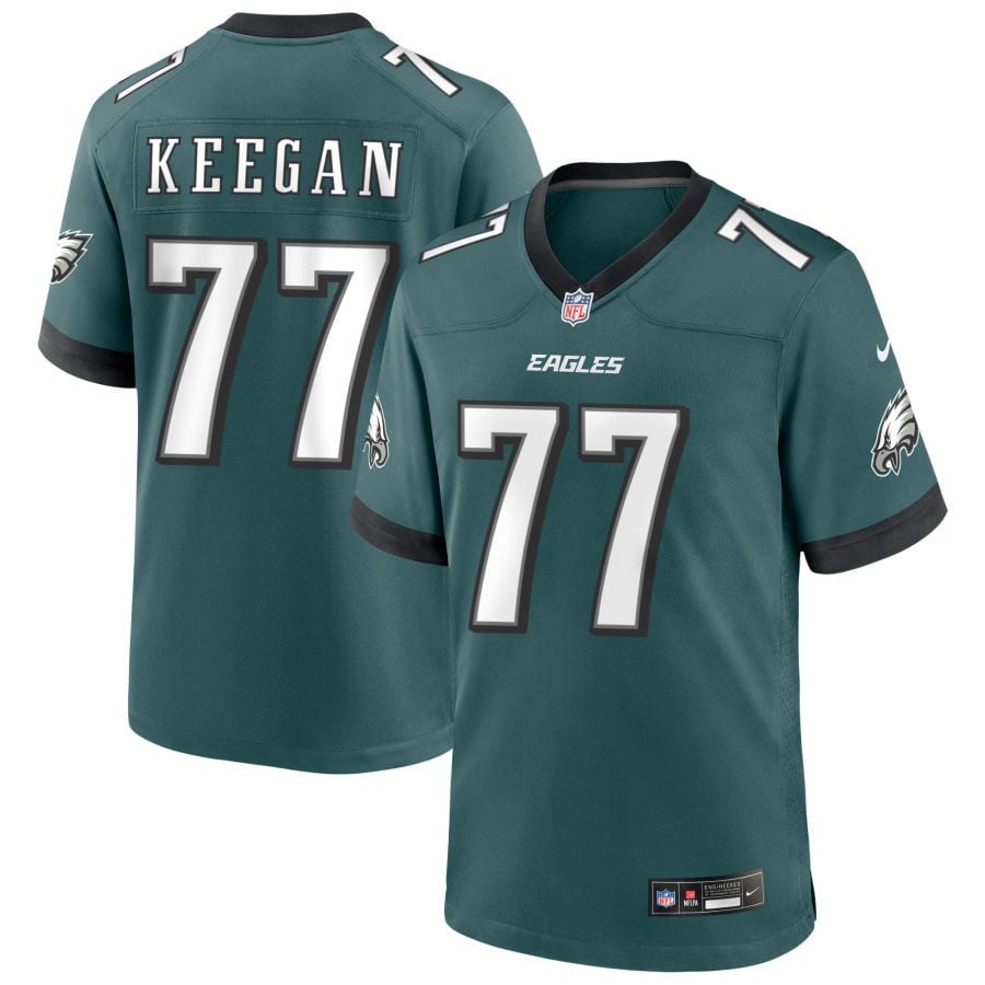 Trevor Keegan Philadelphia Eagles 2025 Game Jersey - Midnight Green