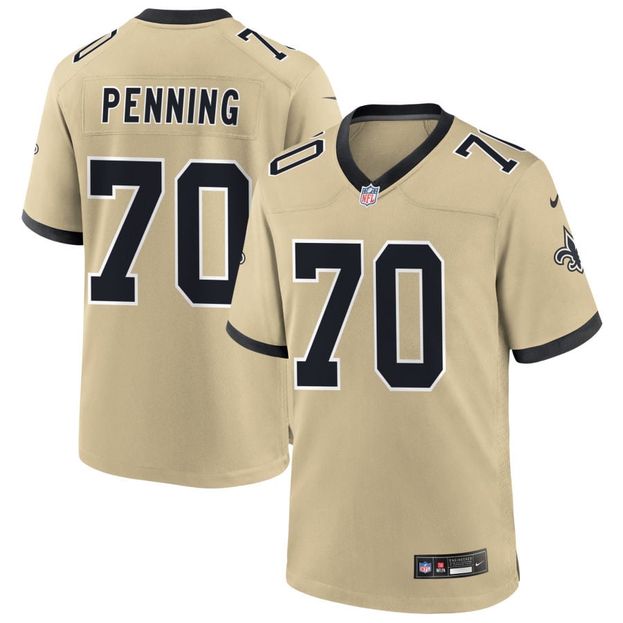 Trevor Penning New Orleans Saints 2025 Gameday Golds Alternate Game Jersey - Gold