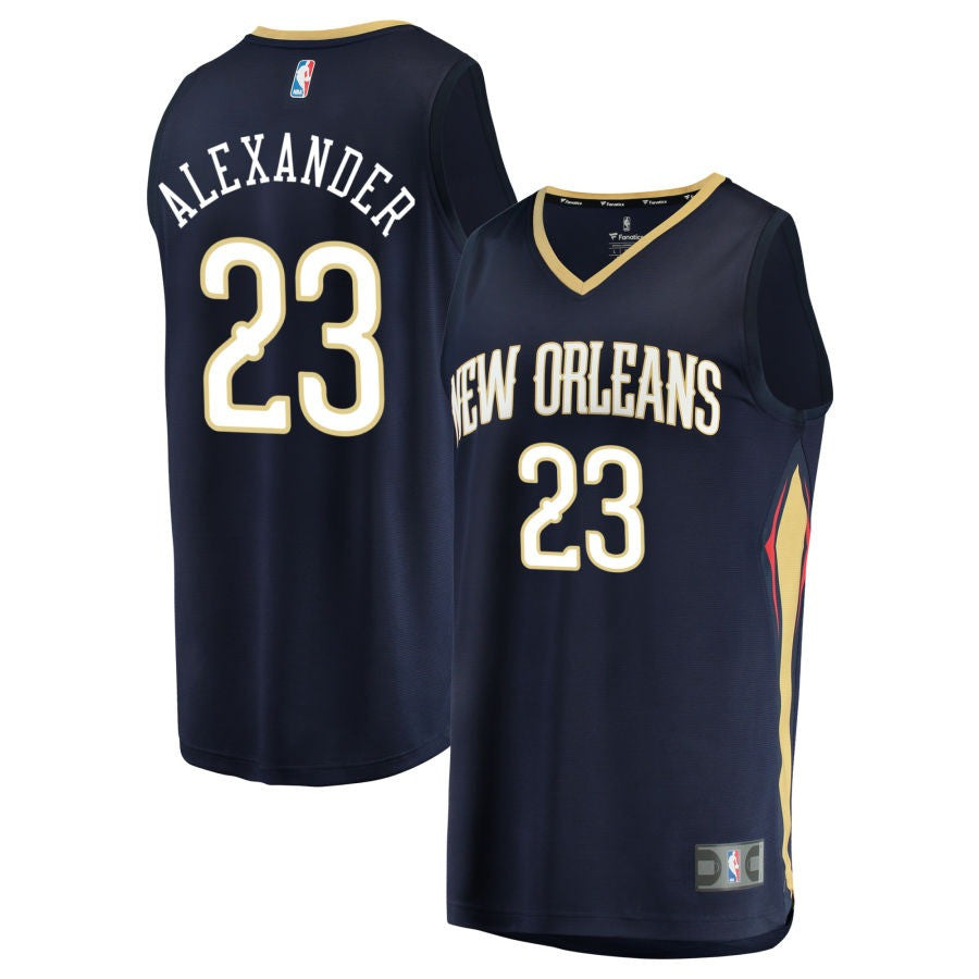 Trey Alexander New Orleans Pelicans 2025 Icon Edition Fast Break Jersey - Navy
