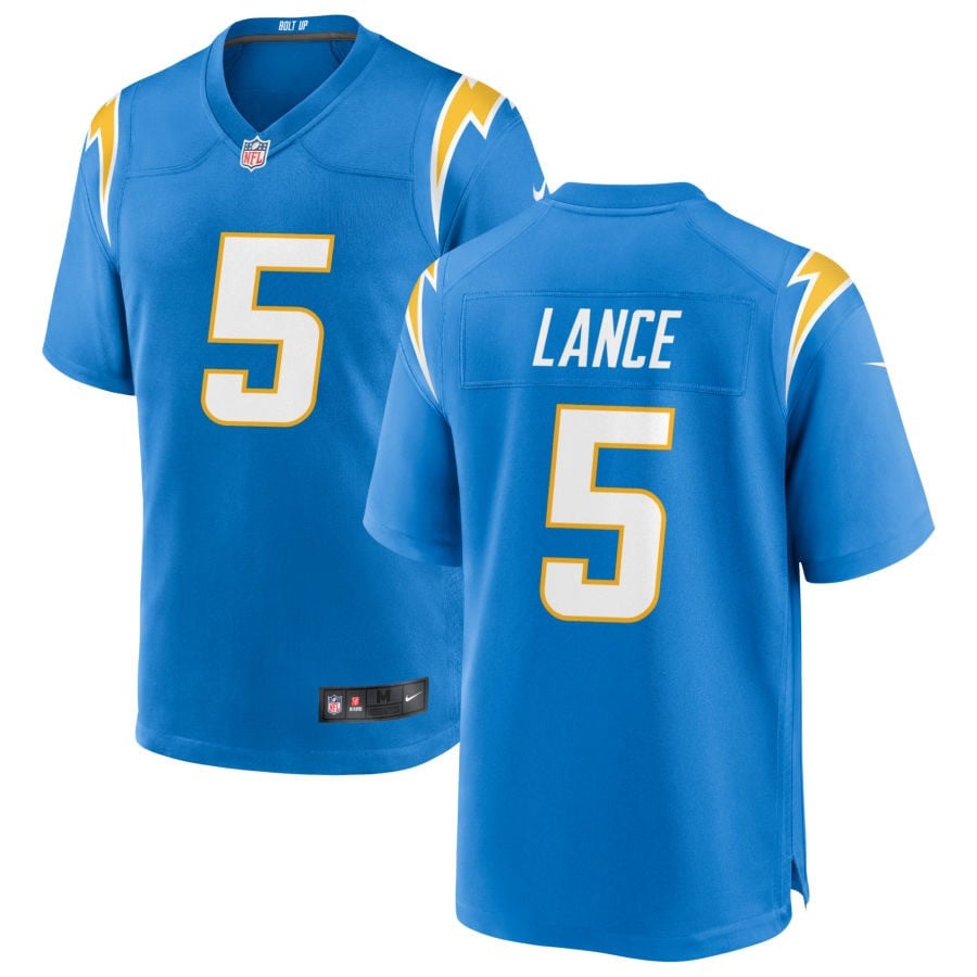 Trey Lance Los Angeles Chargers 2025 Game Jersey - Powder Blue