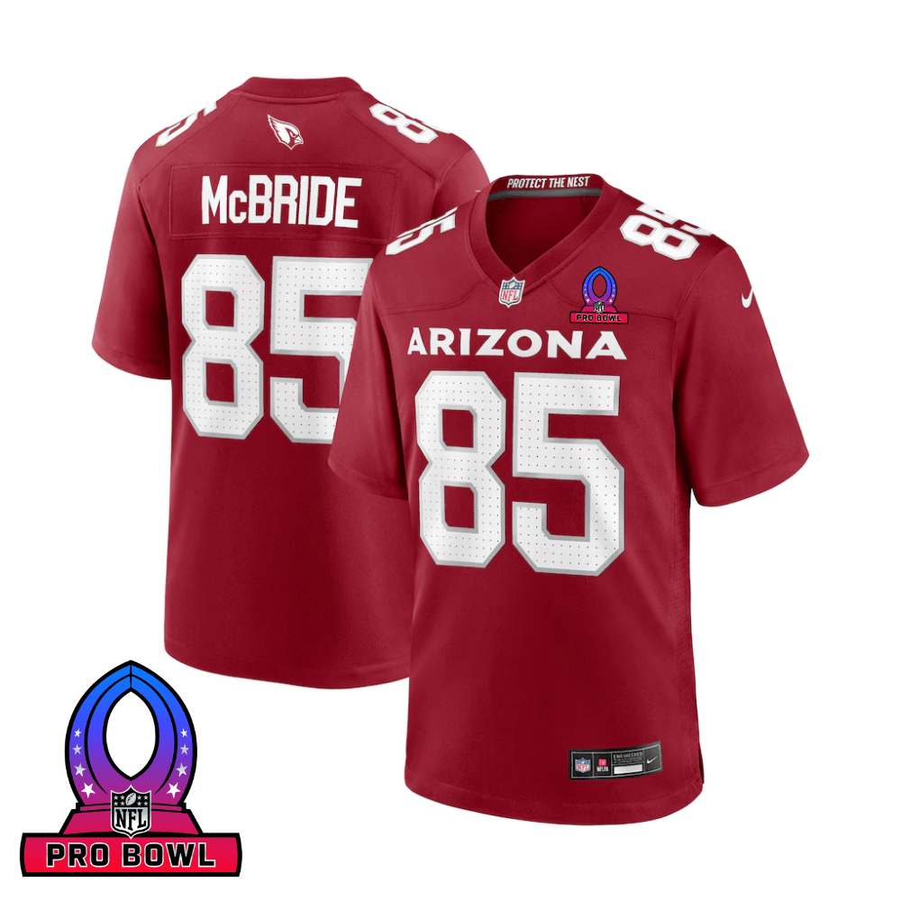 Trey McBride Arizona Cardinals 2025 Pro Bowl Patch Game Men Jersey - Cardinal