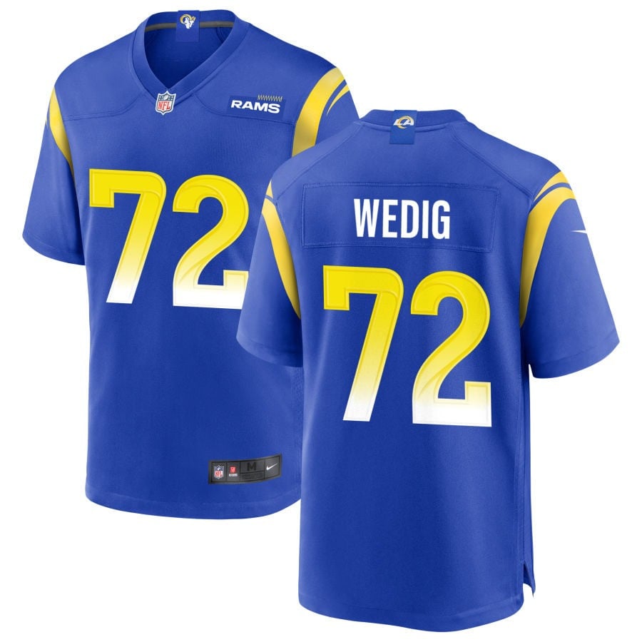 Trey Wedig Los Angeles Rams 2025 Game Jersey - Royal
