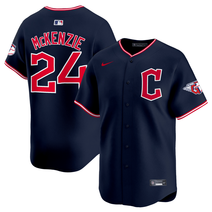Triston McKenzie Cleveland Guardians 2025 Vapor Premier Limited Jersey - Navy
