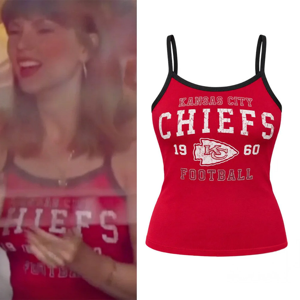 TS Kansas City Chiefs 1960 Football Vintage Red Cami Tank Top Swifties Merch Gifts For Her