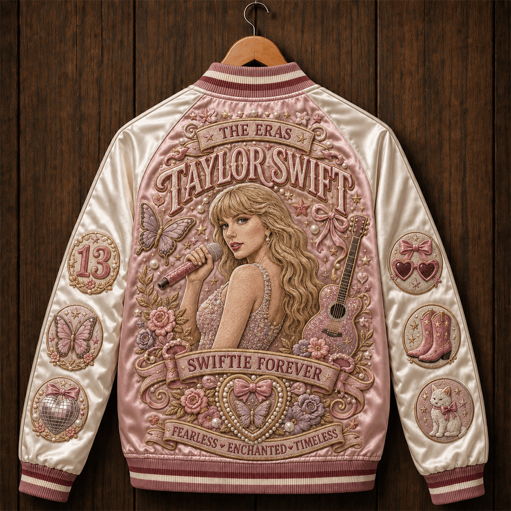 TS The Eras Swiftie Forever Varsity Jacket Fearless Enchanted Music Fan Clothing Swifties Merch