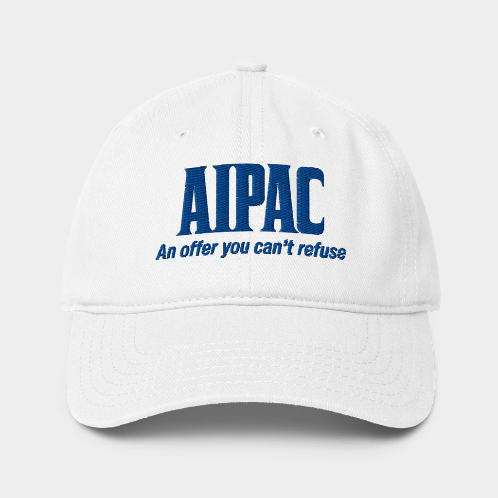 Tucker Carlson Merch 2026 AIPAC Embroidered Hat White An Offer You Can't Refuse Cap Gifts Ideas
