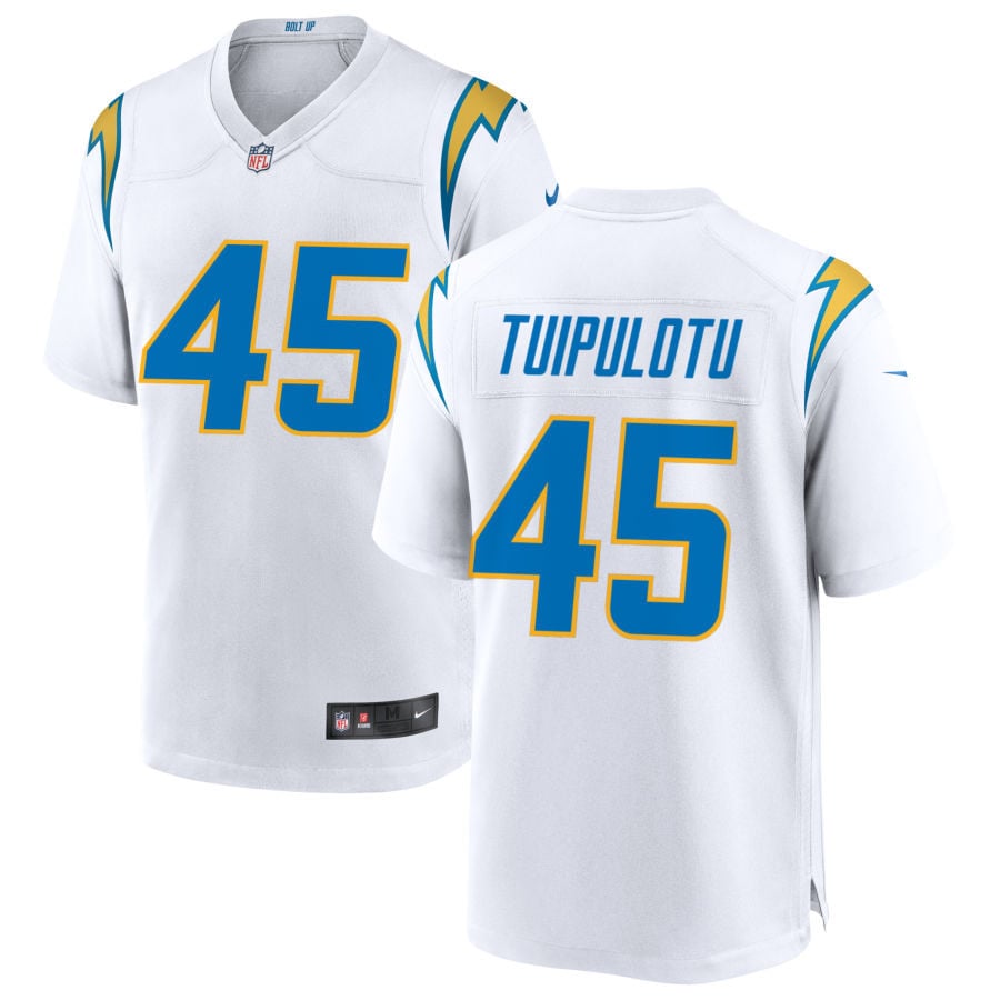 Tuli Tuipulotu Los Angeles Chargers 2025 Game Jersey - White