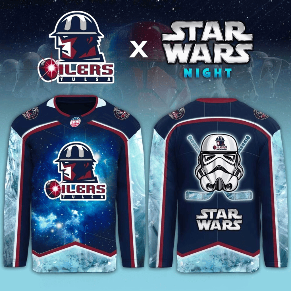 Tulsa Oilers X Star Wars Night Game Hockey Jersey 2026 Tulsa Oilers Merch Gift For Brothers