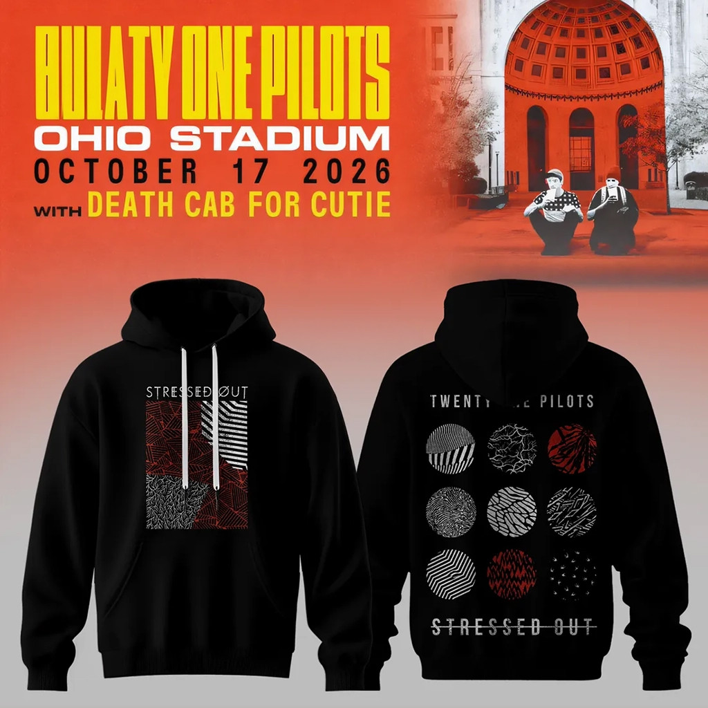 Twenty One Pilots Ohio Stadium 2026 Stressed Black Hoodie Twenty One Pilots Merch Gift For The Fan