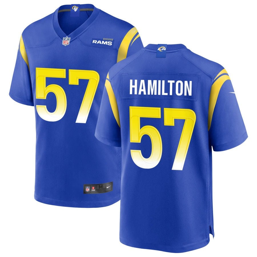 Ty Hamilton Los Angeles Rams 2025 Game Jersey - Royal