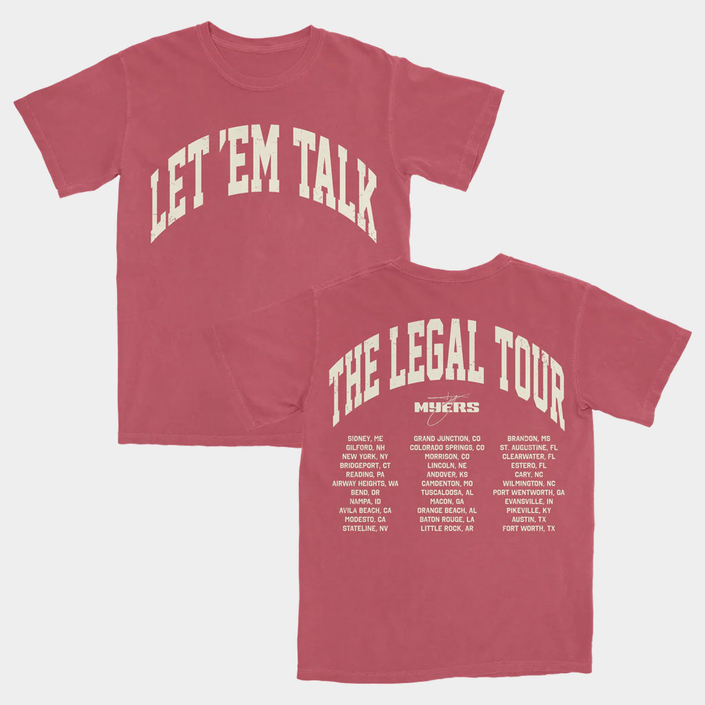 Ty Myers Merch 2026 Let Em Talk The Legal Tour T-Shirt Ty Myers Tour Merch Music Lover Gifts