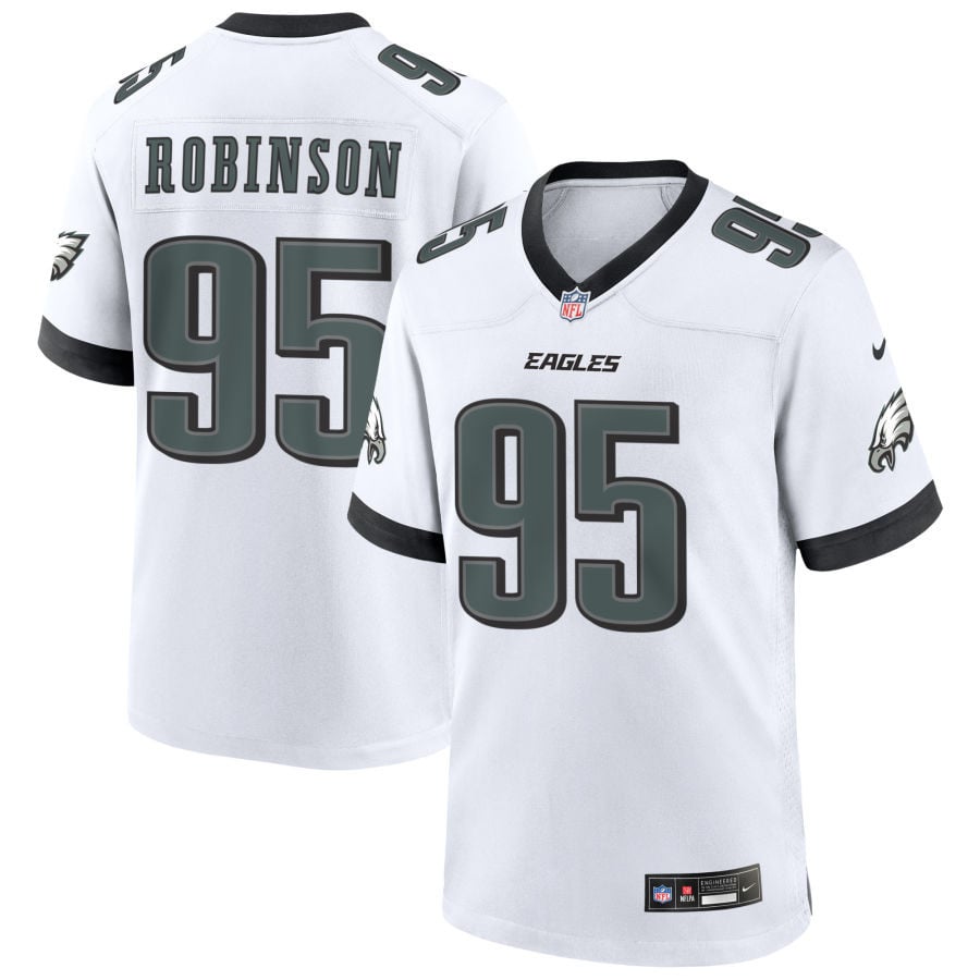 Ty Robinson Philadelphia Eagles 2025 Game Jersey - White