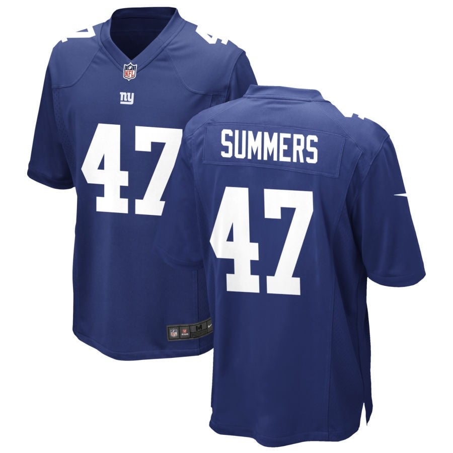 Ty Summers New York Giants 2025 Game Jersey - Royal