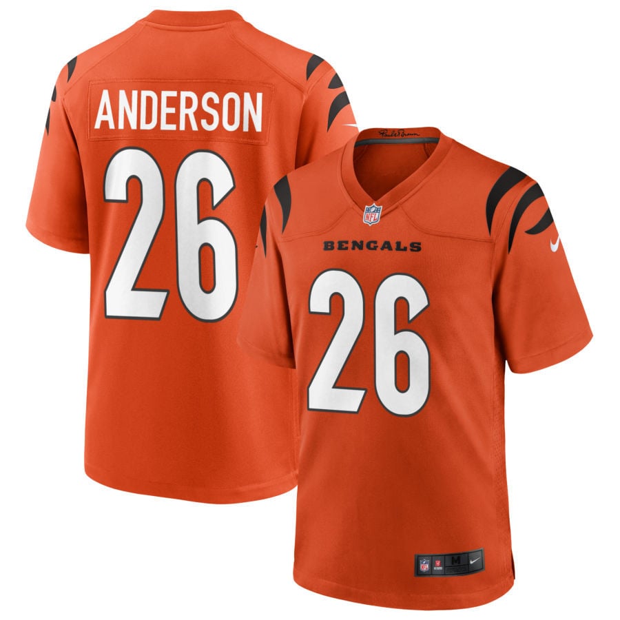 Tycen Anderson Cincinnati Bengals 2025 Alternate Game Jersey - Orange