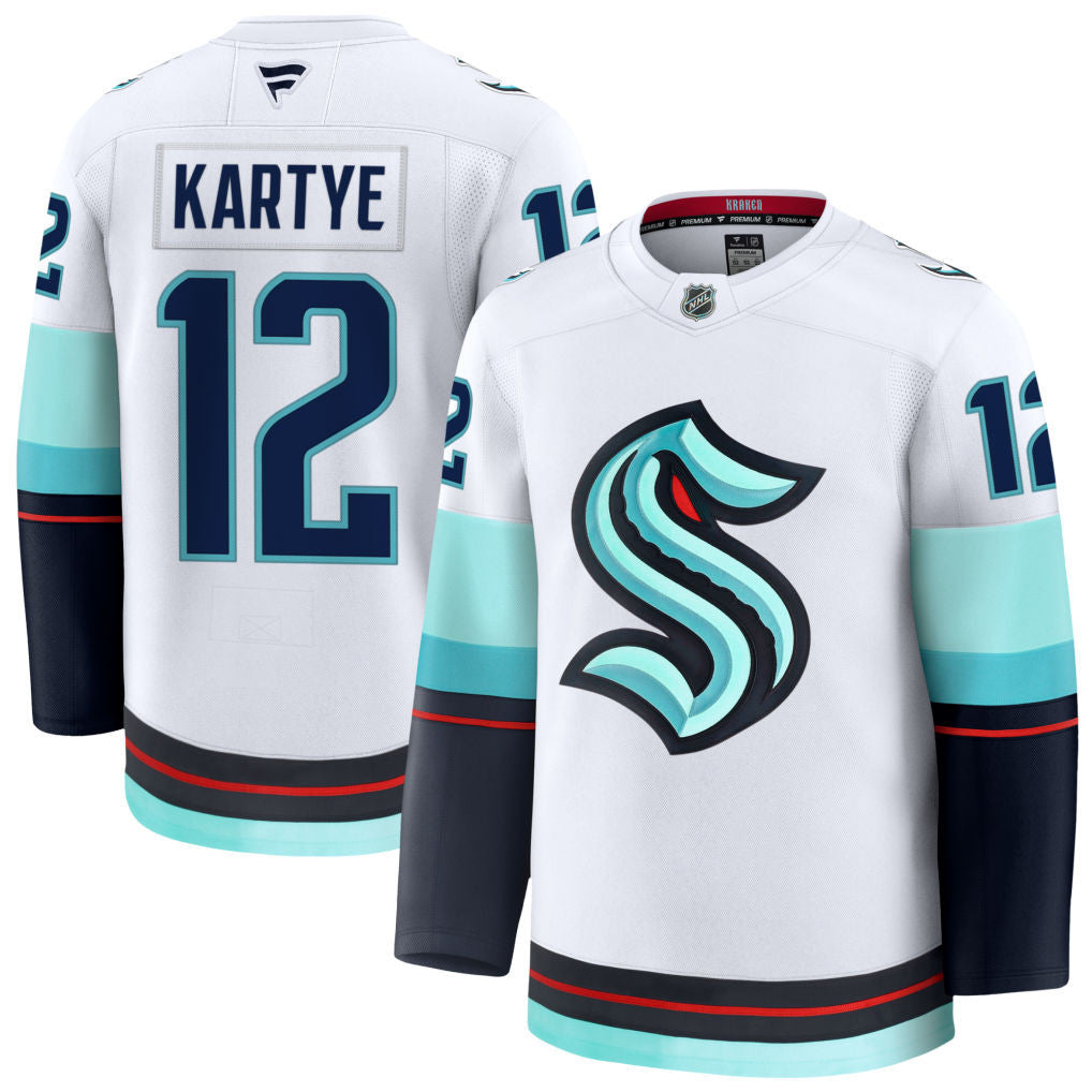 Tye Kartye Seattle Kraken 2025 Away Premium Jersey - White 1 Tye Kartye Seattle Kraken 2025 Away Premium Jersey - White
