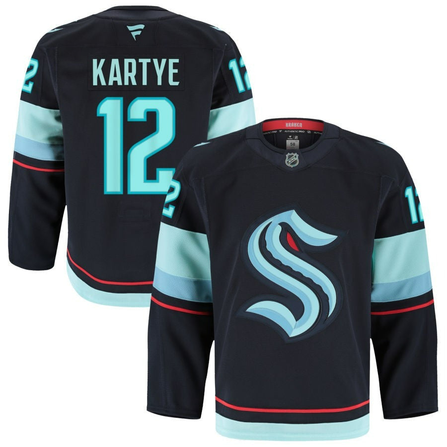 Tye Kartye Seattle Kraken 2025 Home Premium Jersey - Blue 1 Tye Kartye Seattle Kraken 2025 Home Premium Jersey - Blue