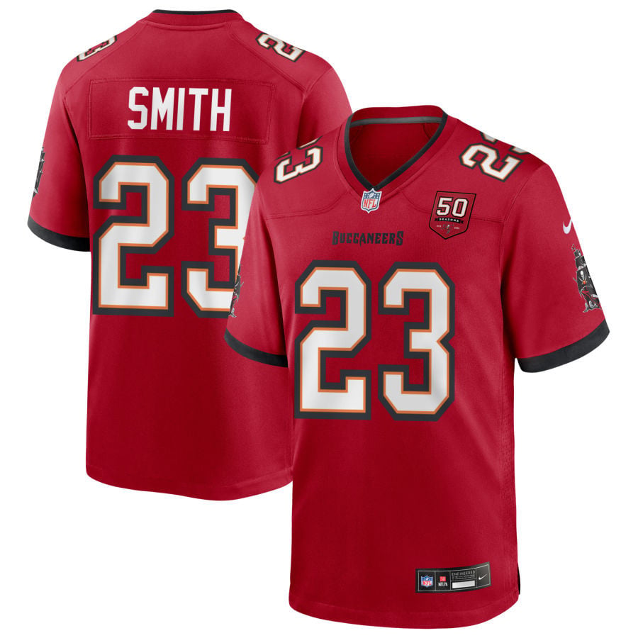Tykee Smith Tampa Bay Buccaneers 2025 50th Season Game Jersey - Red