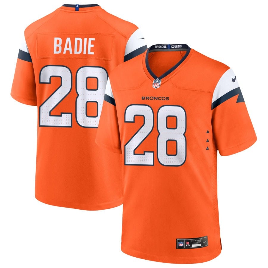 Tyler Badie Denver Broncos 2025 Game Jersey - Orange