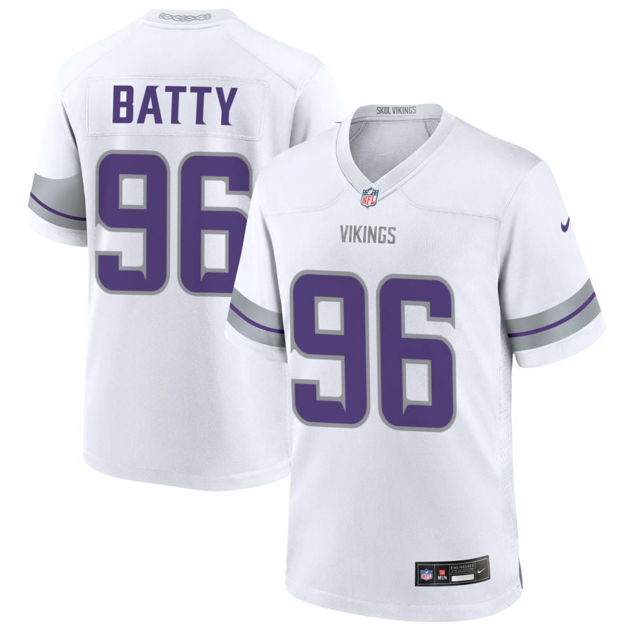Tyler Batty Minnesota Vikings 2025 Alternate Game Jersey - White