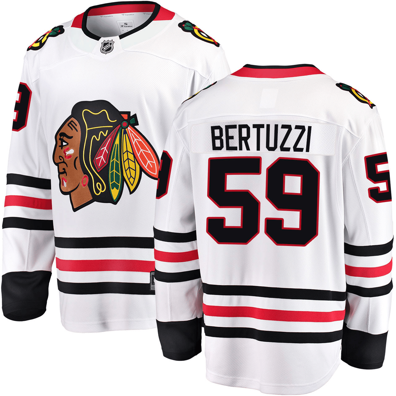 Tyler Bertuzzi Chicago Blackhawks 2025 Road Breakaway White Jersey