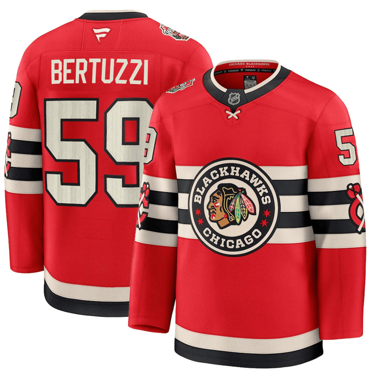Tyler Bertuzzi Chicago Blackhawks 2025 Winter Classic Premium Red Jersey