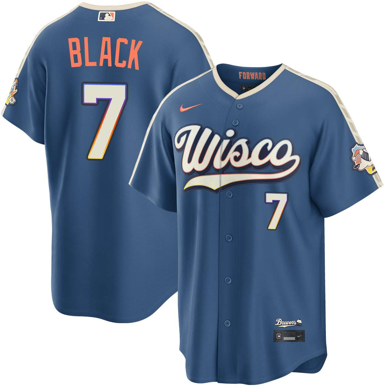 Tyler Black Milwaukee Brewers 2026 City Connect Stadium Jersey - Mineral Blue