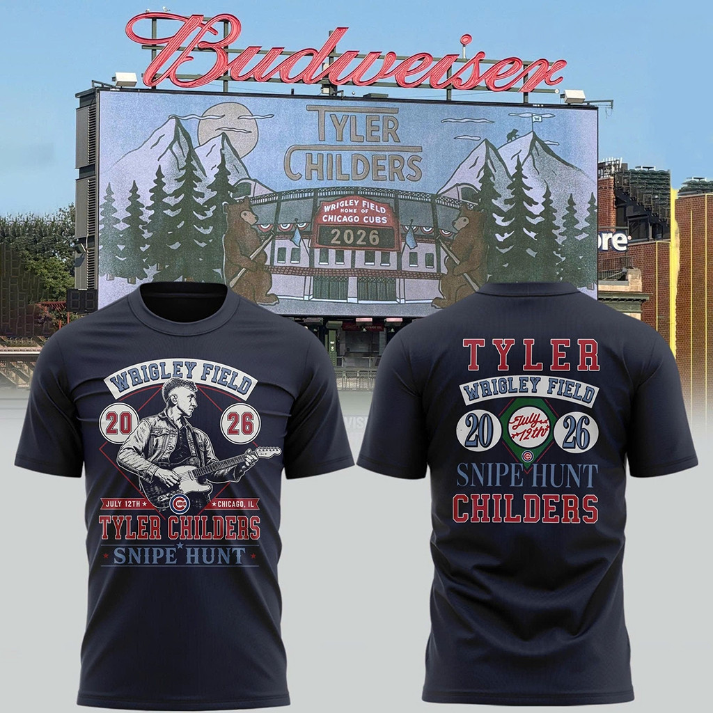 Tyler Childers Merch 2026 Chicago Cubs Tyler Childers Wrigley Field 2026 Shirt Music Fan Gifts