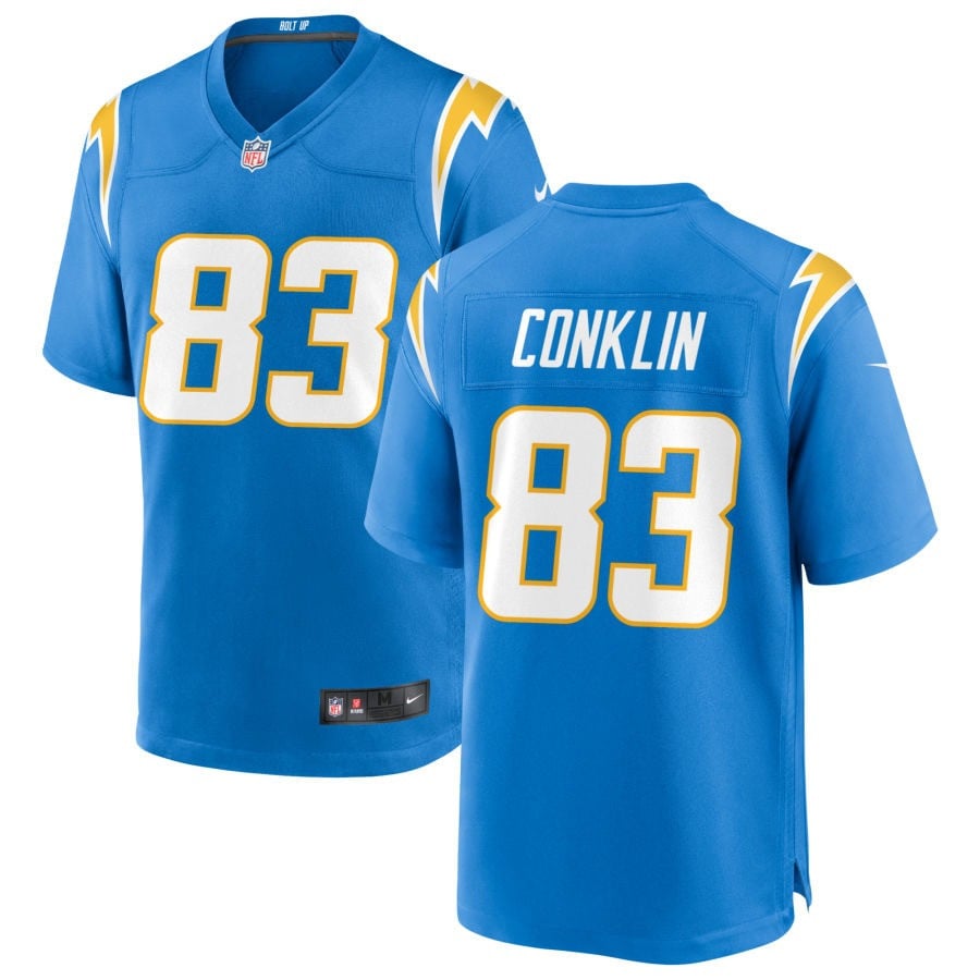 Tyler Conklin Los Angeles Chargers 2025 Game Jersey - Powder Blue