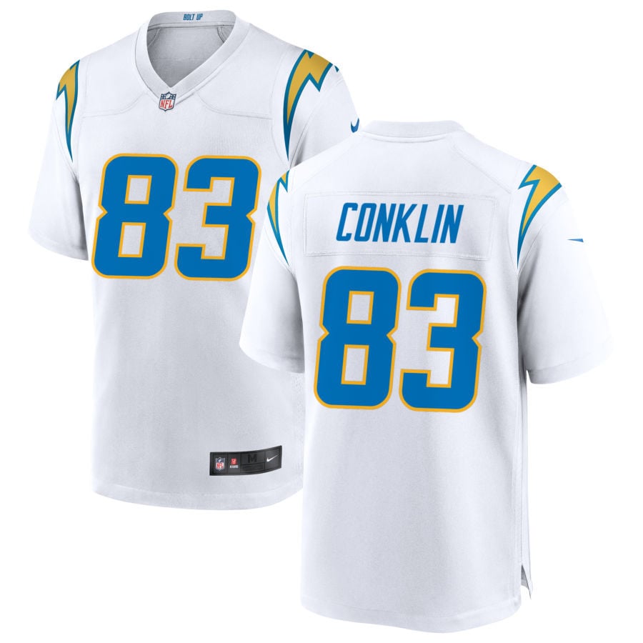 Tyler Conklin Los Angeles Chargers 2025 Game Jersey - White