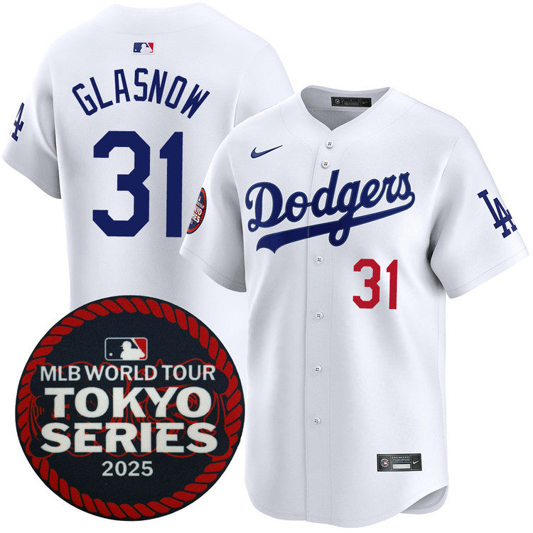 Tyler Glasnow Los Angeles Dodgers 2025 Home Tokyo Series Jersey - White