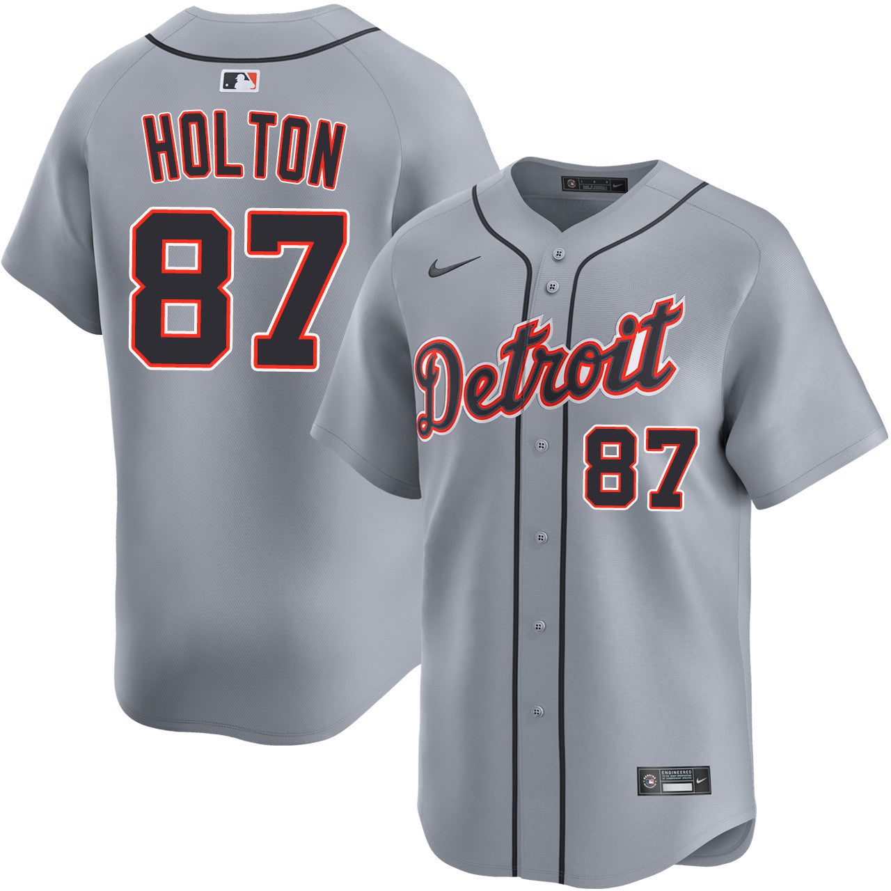Tyler Holton Detroit Tigers 2026 Road Limited Jersey - Grey