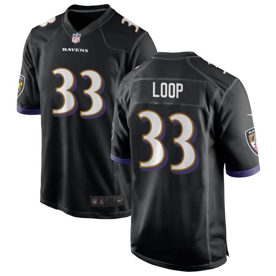 Tyler Loop Baltimore Ravens 2025 Alternate Game Jersey - Black