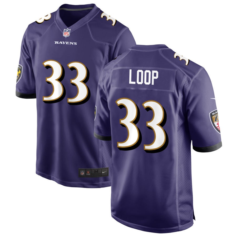 Tyler Loop Baltimore Ravens 2025 Game Jersey - Purple